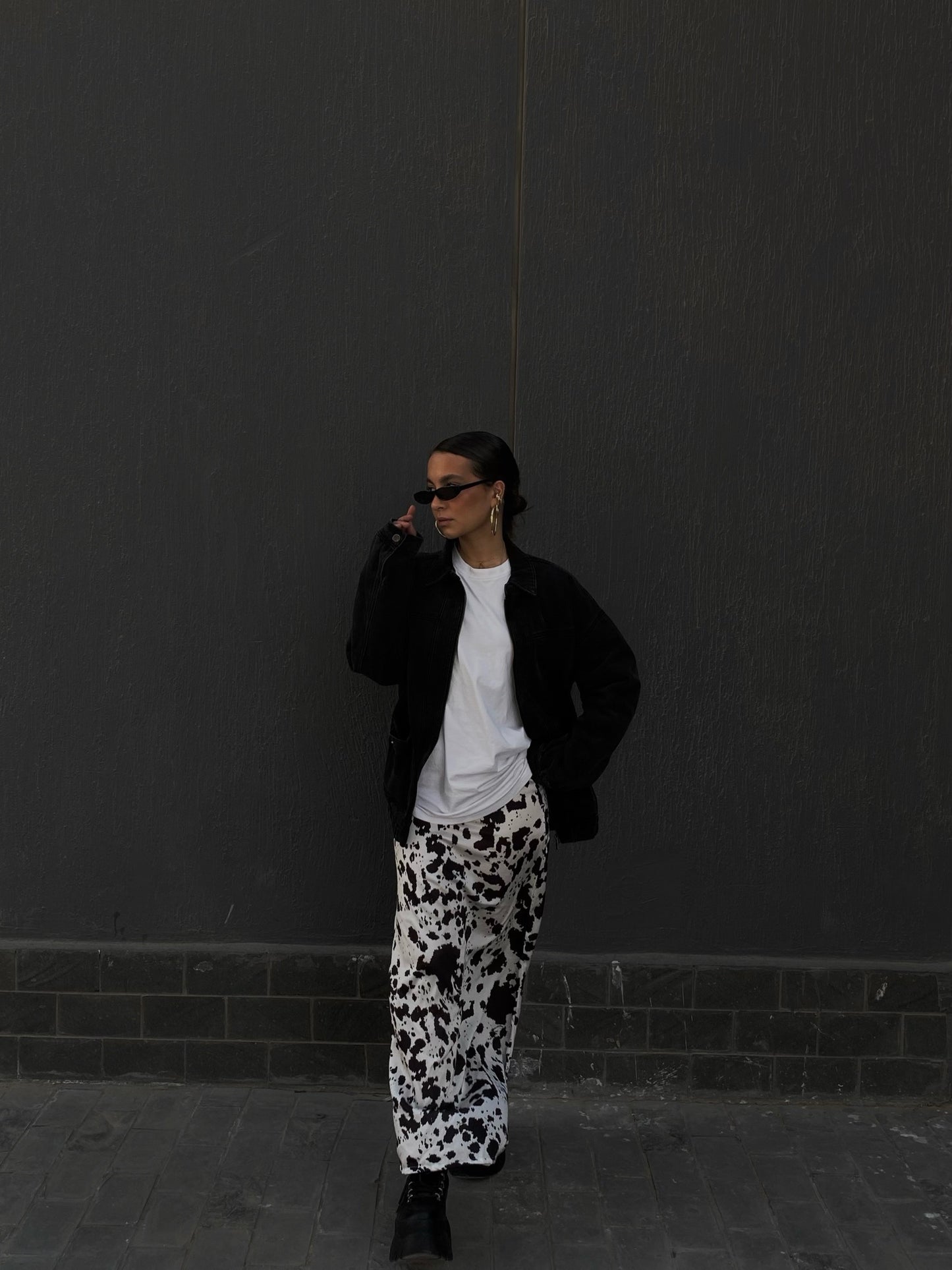 Cow print skirt