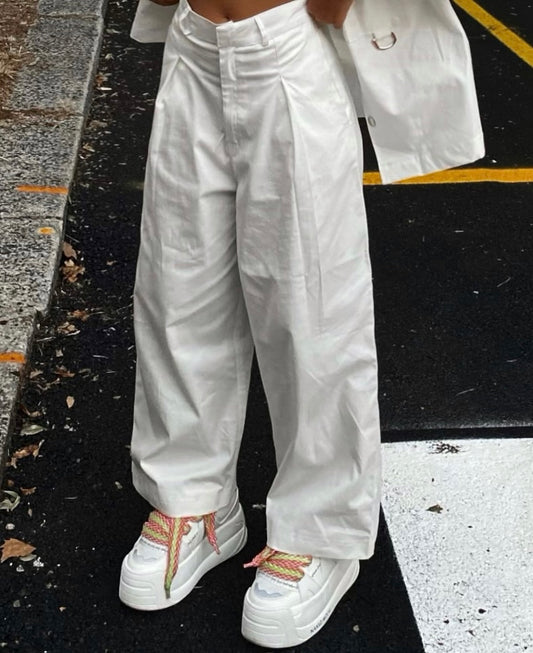 Utility pants in white