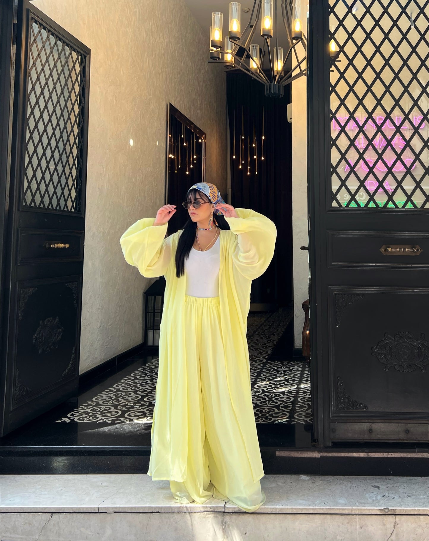 Yellow flowy set