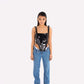Metallic corset top