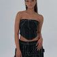 V-LINED BLACK CORSET
