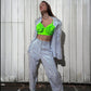 Eco neon crop top