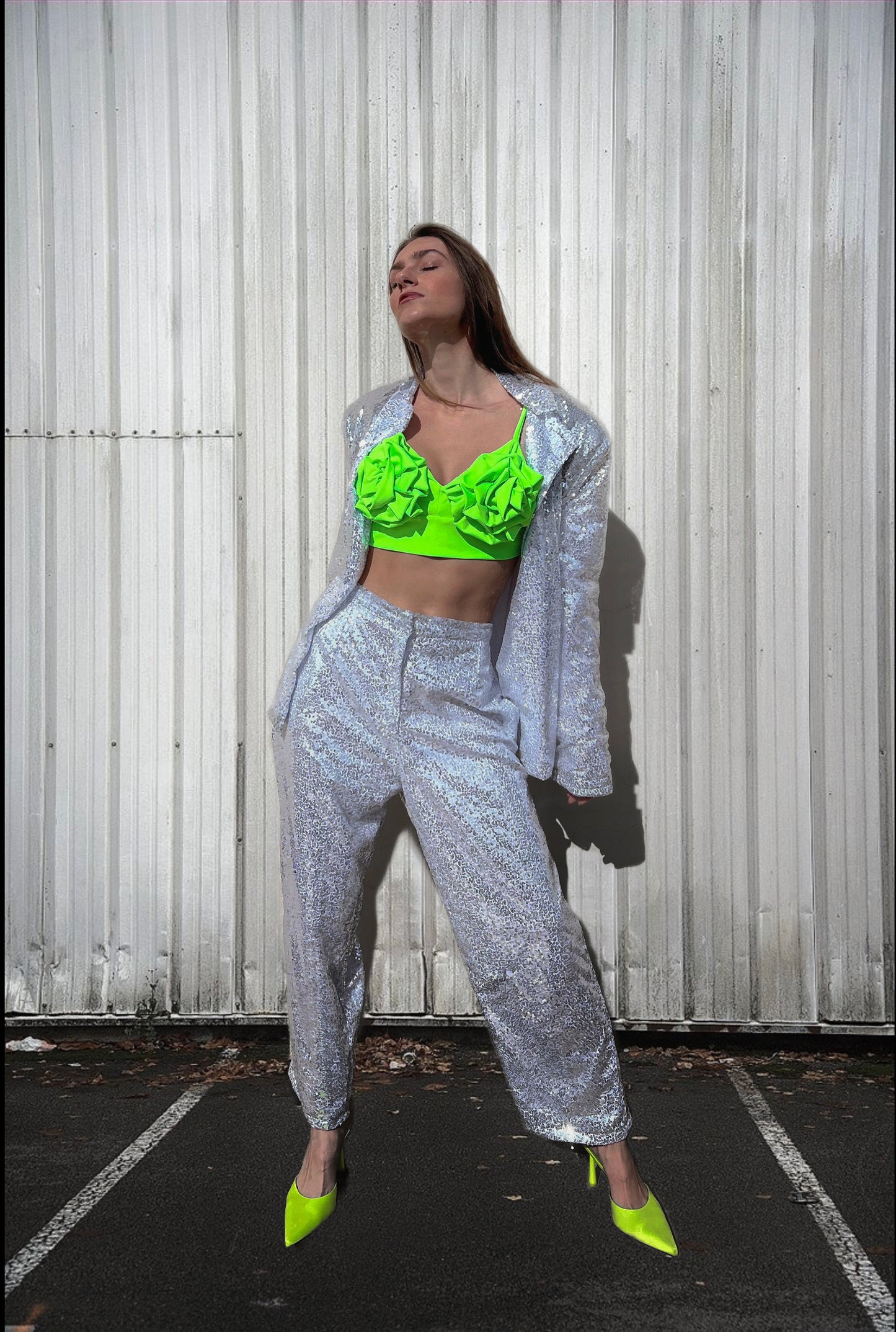 Eco neon crop top