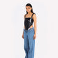 Metallic corset top