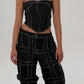 V-LINED BLACK CORSET