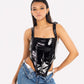 Metallic corset top