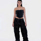 V-LINED BLACK CORSET
