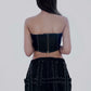V-LINED BLACK CORSET