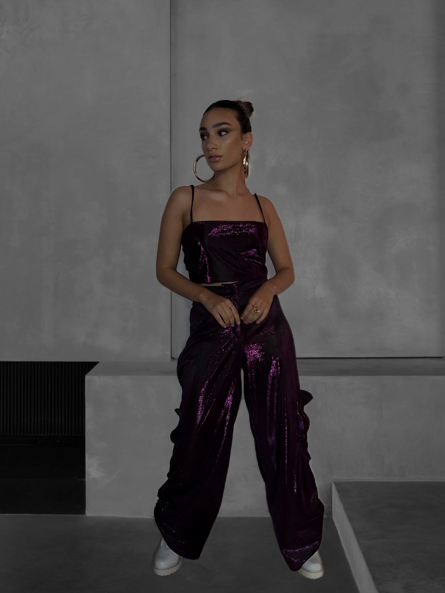 Purple bling pants