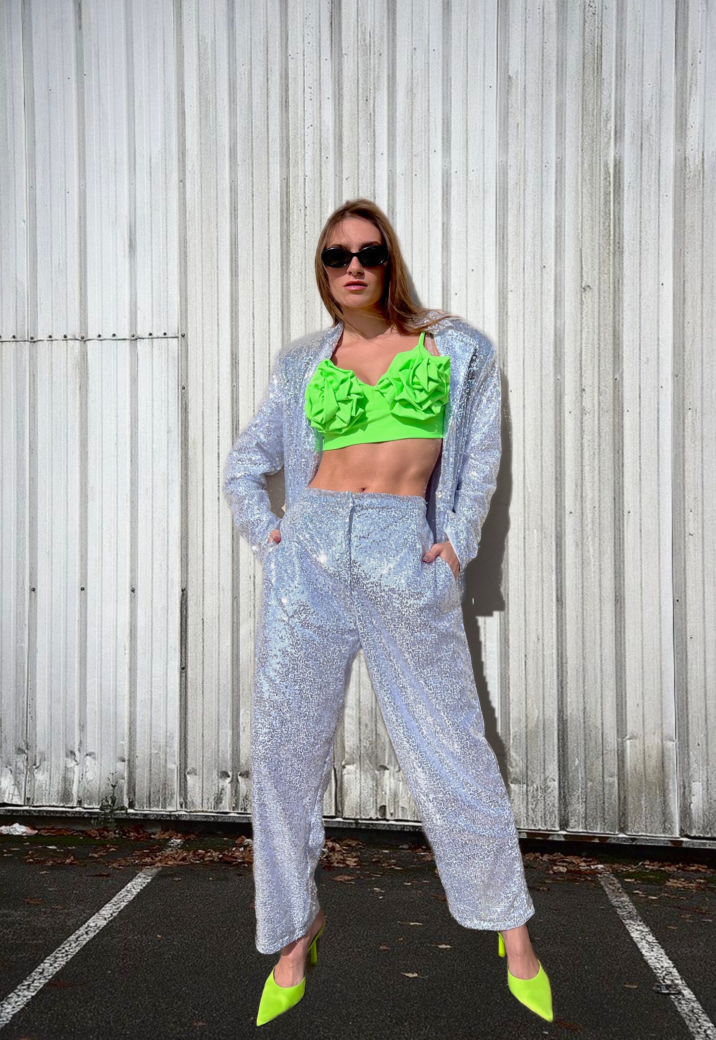 Eco neon crop top