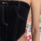 V-LINED BLACK CORSET