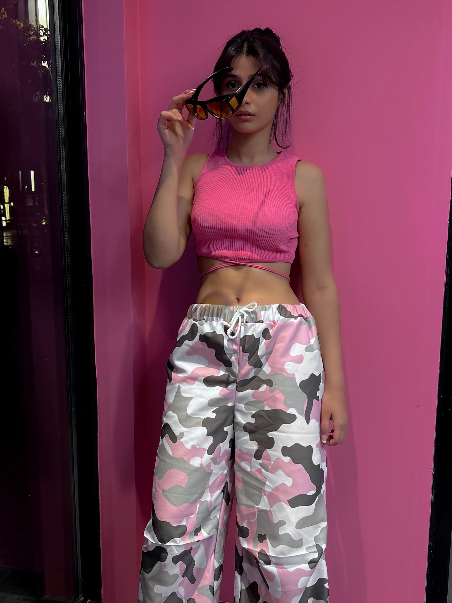 Pink camo pants