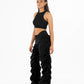 V cut zigzag pants