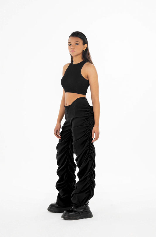 V cut zigzag pants