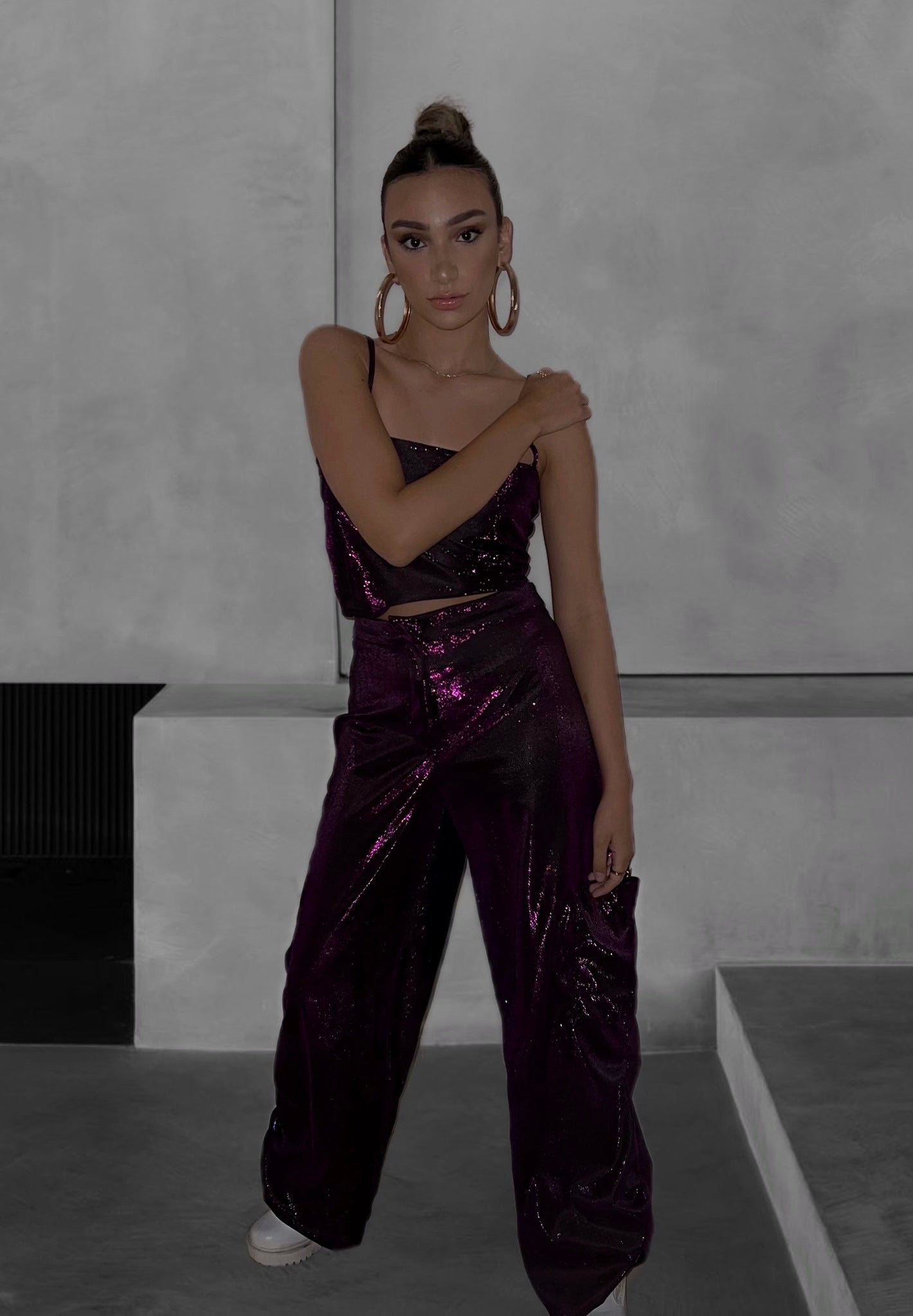 Purple bling top